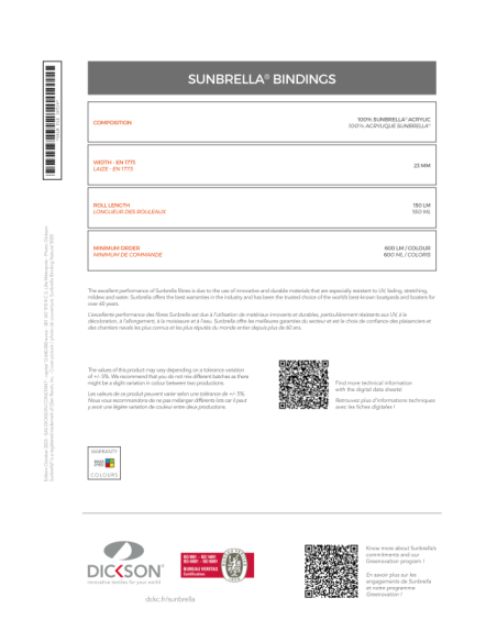 Próbnik Sunbrella Bindings