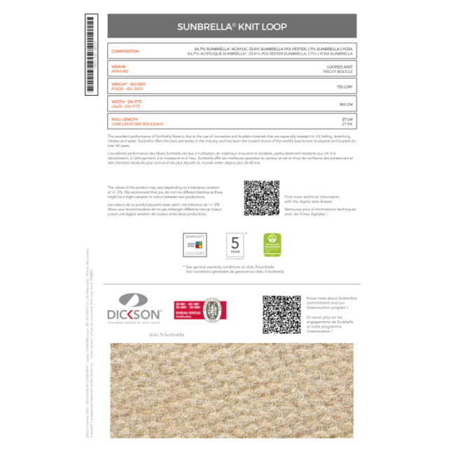 Próbnik Sunbrella Knit